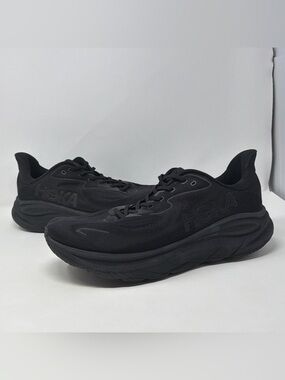 HOKA One One Clifton 10 Mens Size 12.5 2E Wide Black Running Sneakers AUTH